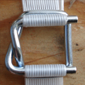 Galvanized buckle for composite strapping